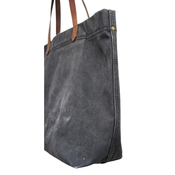 Madewell Gray Tote Bag with Leather Handles - Picture 3 of 14
